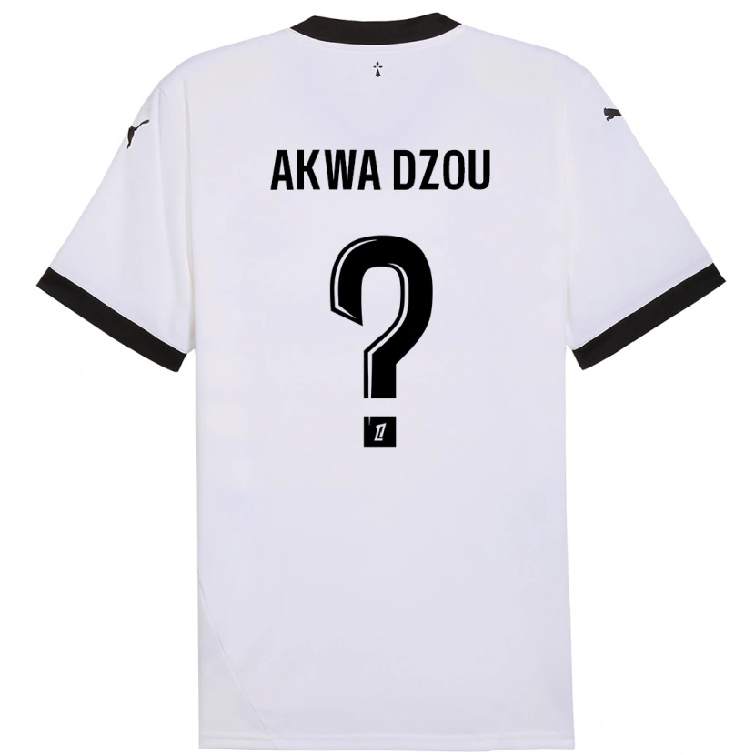 Danxen Kid Yoan Akwa Dzou #0 White Black Away Jersey 2024/25 T-Shirt