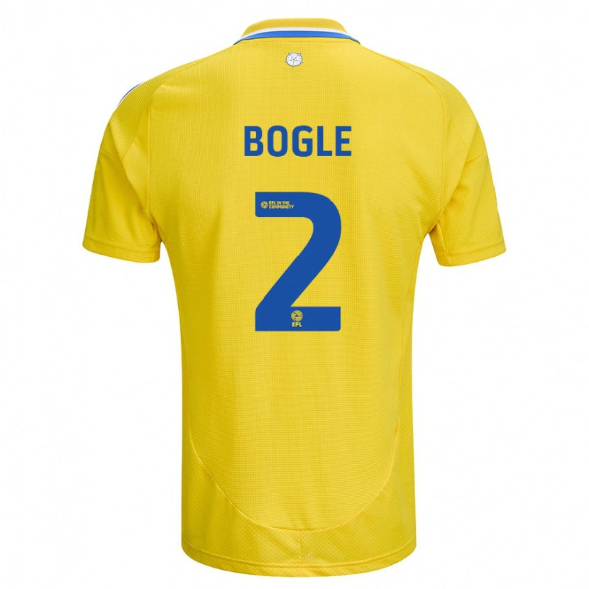 Danxen Kid Jayden Bogle #2 Yellow Blue Away Jersey 2024/25 T-Shirt