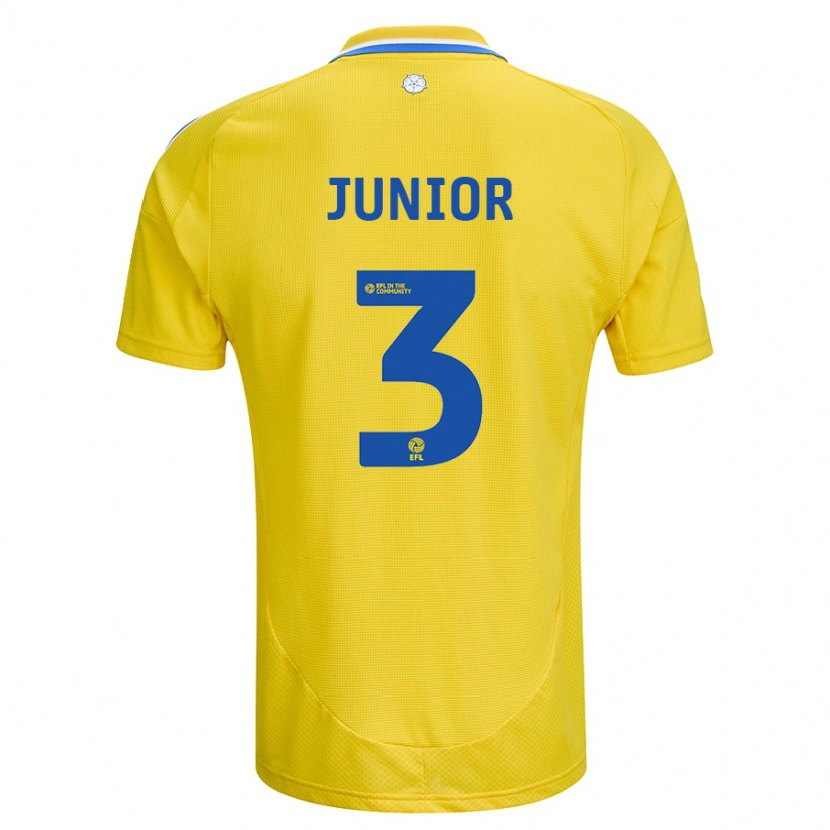 Danxen Kid Junior Firpo #3 Yellow Blue Away Jersey 2024/25 T-Shirt