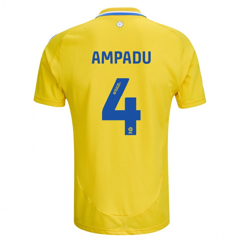 Danxen Kid Ethan Ampadu #4 Yellow Blue Away Jersey 2024/25 T-Shirt