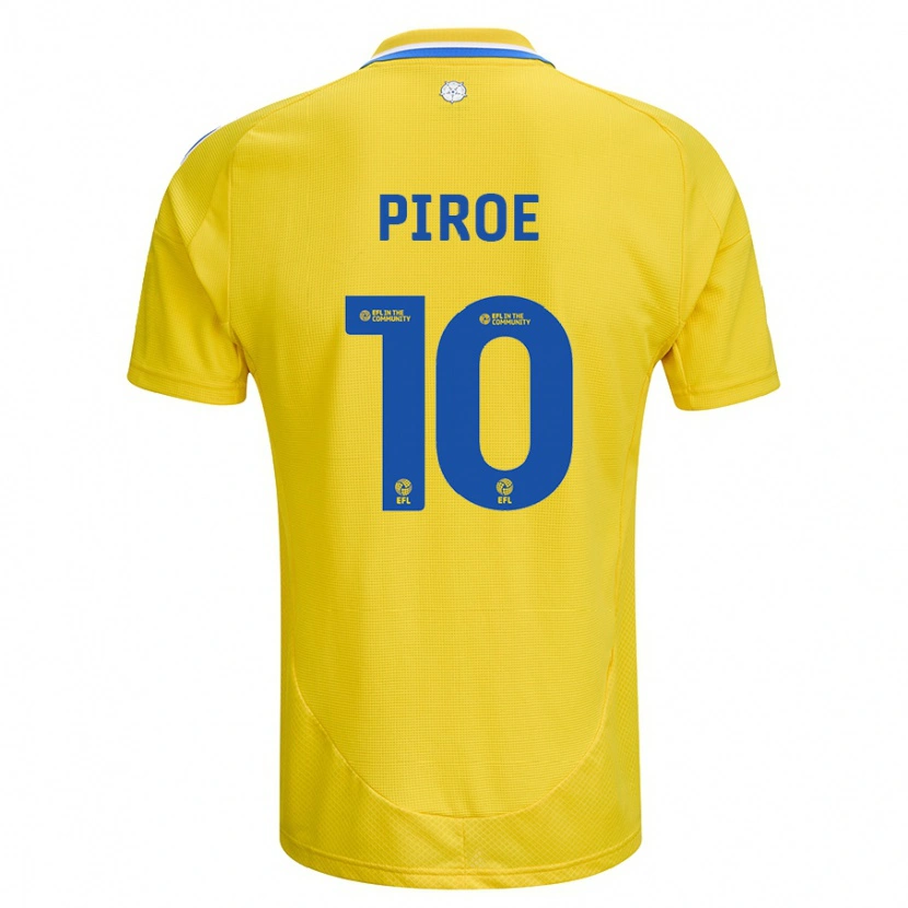 Danxen Kid Joël Piroe #10 Yellow Blue Away Jersey 2024/25 T-Shirt