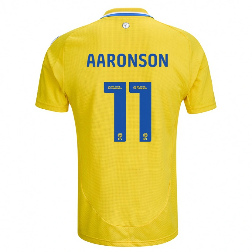 Danxen Kid Brenden Aaronson #11 Yellow Blue Away Jersey 2024/25 T-Shirt