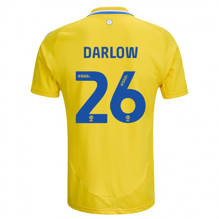 Danxen Kid Karl Darlow #26 Yellow Blue Away Jersey 2024/25 T-Shirt