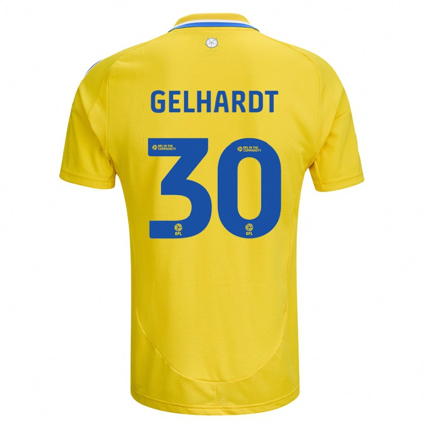 Danxen Kid Joe Gelhardt #30 Yellow Blue Away Jersey 2024/25 T-Shirt