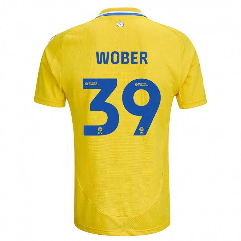 Danxen Kid Maximilian Wöber #39 Yellow Blue Away Jersey 2024/25 T-Shirt