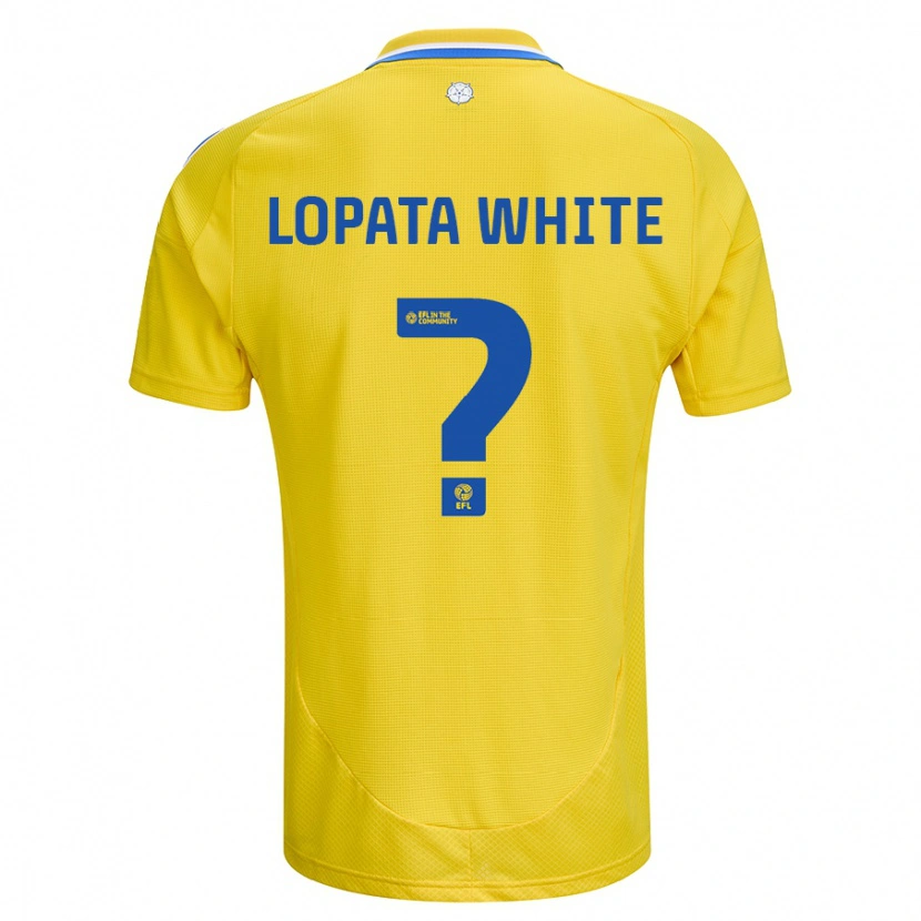 Danxen Kid Reuben Lopata-White #0 Yellow Blue Away Jersey 2024/25 T-Shirt