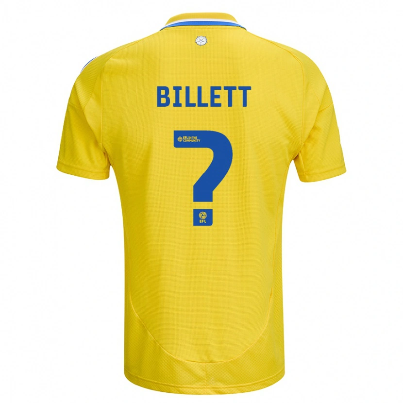 Danxen Kid Joe Billett #0 Yellow Blue Away Jersey 2024/25 T-Shirt