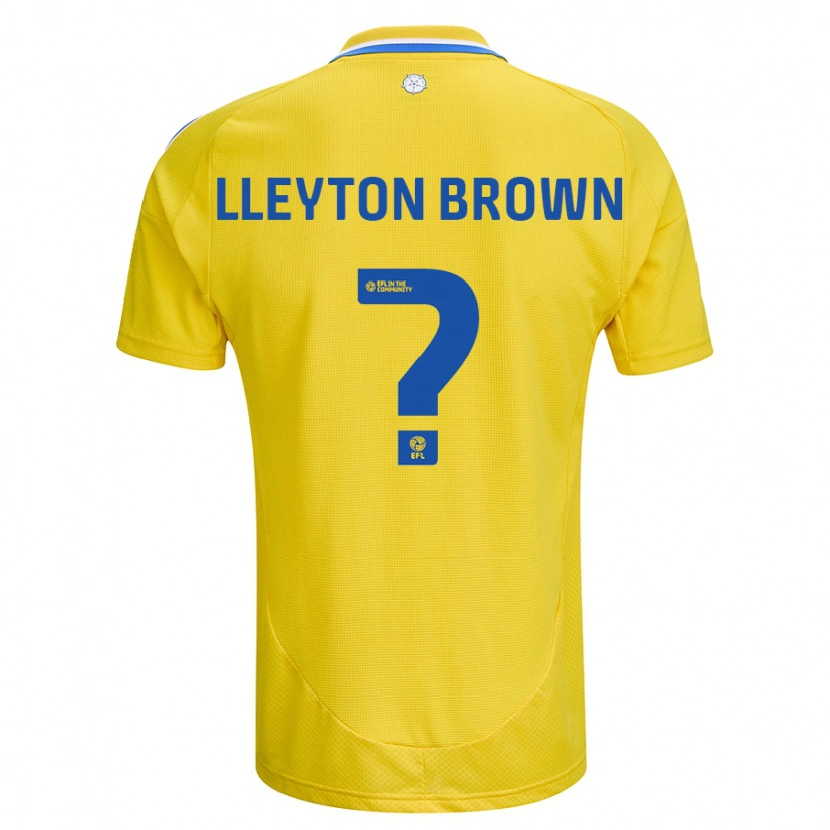 Danxen Kid Lleyton Brown #0 Yellow Blue Away Jersey 2024/25 T-Shirt