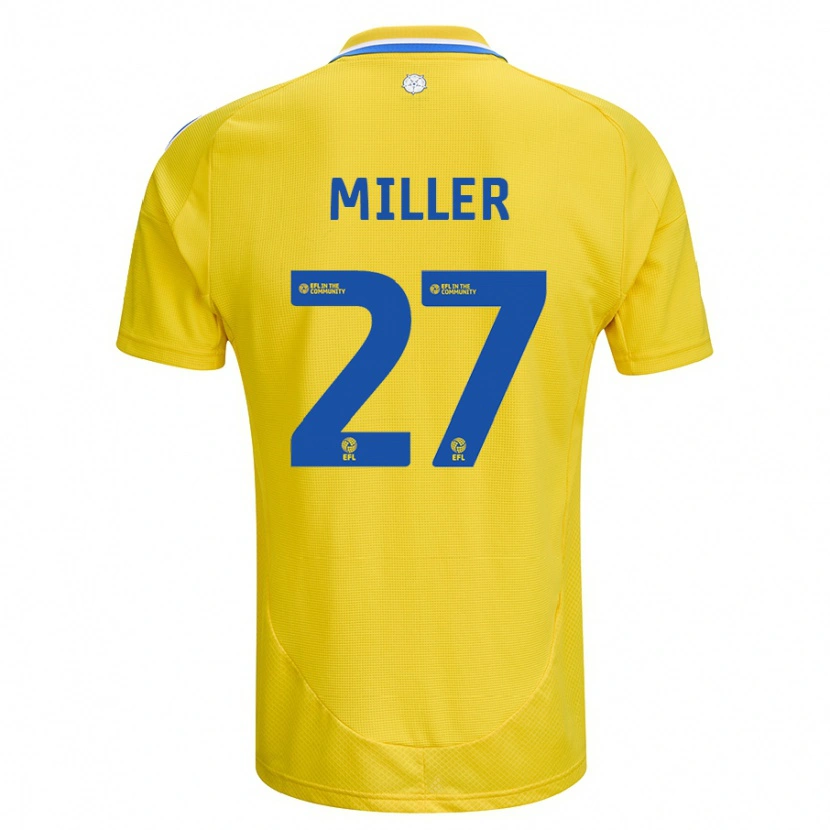 Danxen Kid Amari Miller #27 Yellow Blue Away Jersey 2024/25 T-Shirt