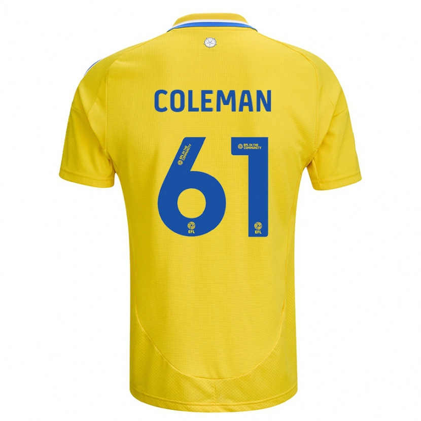 Danxen Kid Cian Coleman #61 Yellow Blue Away Jersey 2024/25 T-Shirt