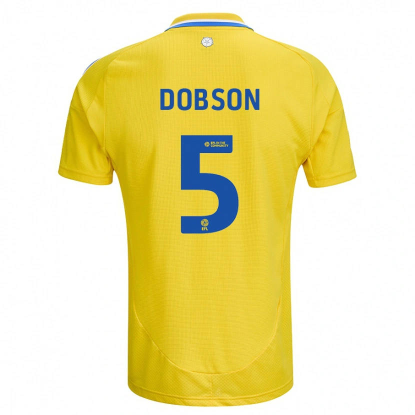 Danxen Kid Ellie Dobson #5 Yellow Blue Away Jersey 2024/25 T-Shirt