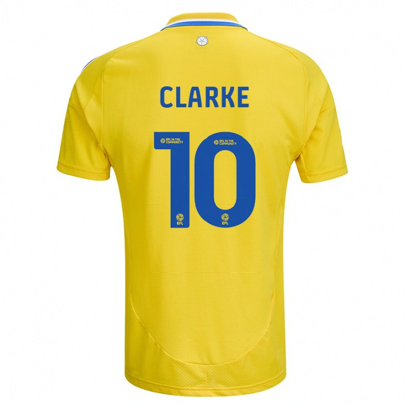 Danxen Kid Sarah Clarke #10 Yellow Blue Away Jersey 2024/25 T-Shirt