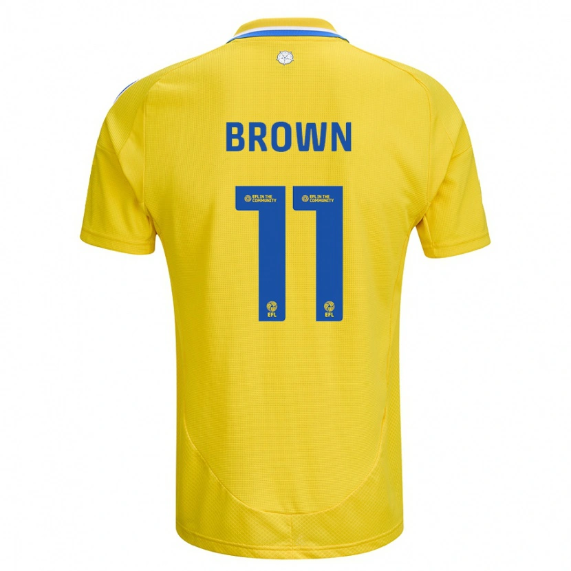 Danxen Kid Abbie Brown #11 Yellow Blue Away Jersey 2024/25 T-Shirt