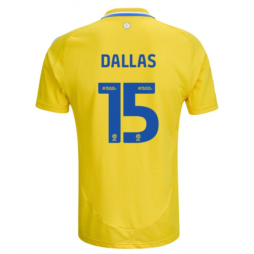 Danxen Kid Stuart Dallas #15 Yellow Blue Away Jersey 2024/25 T-Shirt