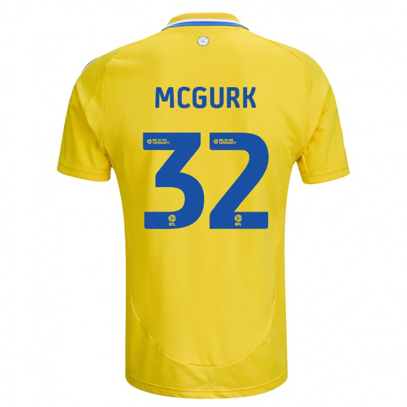 Danxen Kid Sean Mcgurk #32 Yellow Blue Away Jersey 2024/25 T-Shirt