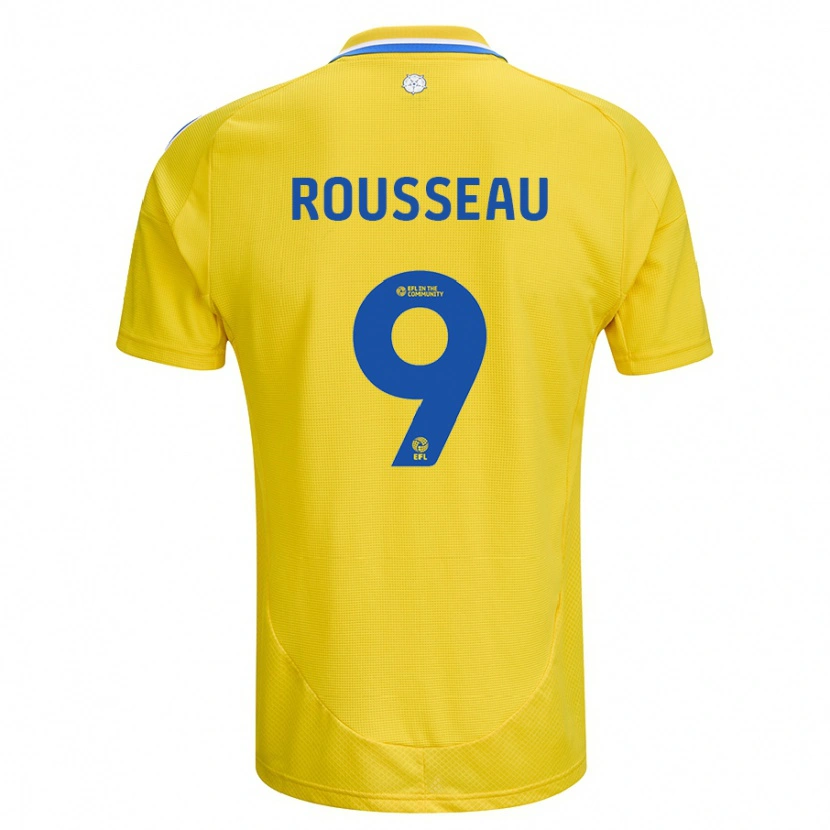 Danxen Kid Jess Rousseau #9 Yellow Blue Away Jersey 2024/25 T-Shirt