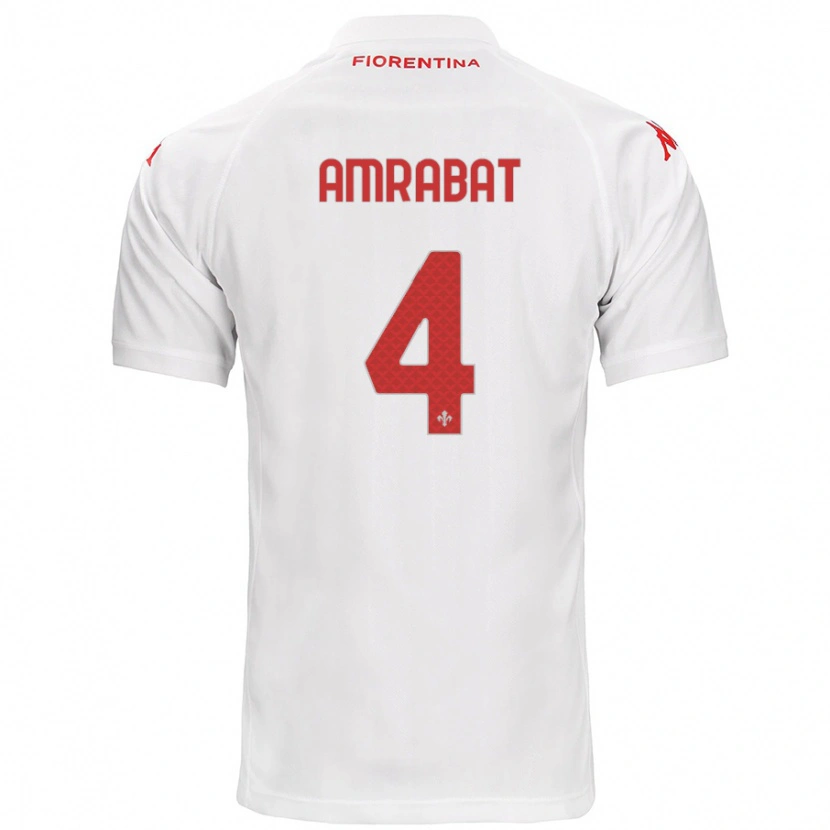 Danxen Kid Sofyan Amrabat #4 White Away Jersey 2024/25 T-Shirt