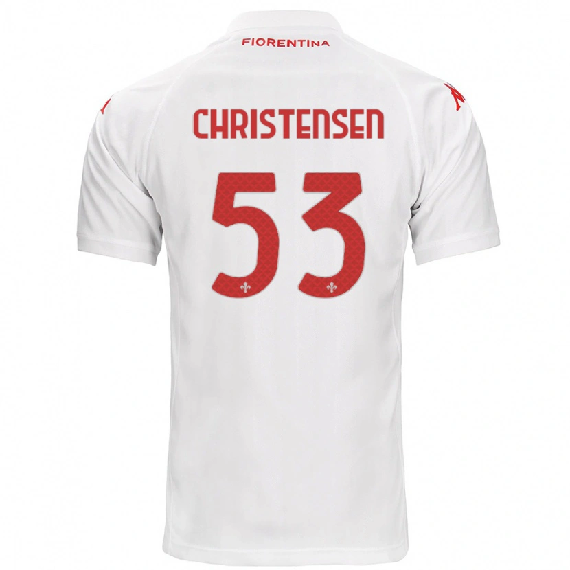 Danxen Kid Oliver Christensen #53 White Away Jersey 2024/25 T-Shirt