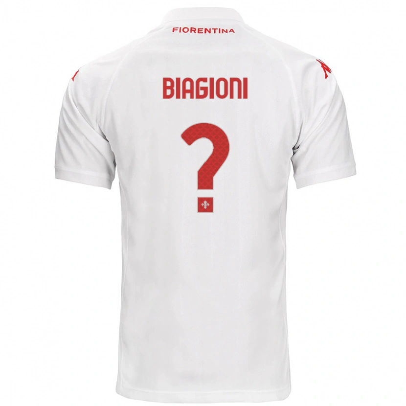 Danxen Kid Lorenzo Biagioni #0 White Away Jersey 2024/25 T-Shirt