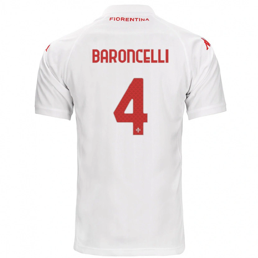 Danxen Kid Leonardo Baroncelli #4 White Away Jersey 2024/25 T-Shirt