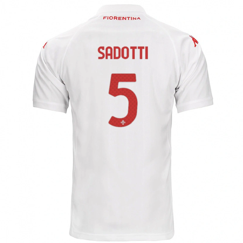 Danxen Kid Edoardo Sadotti #5 White Away Jersey 2024/25 T-Shirt