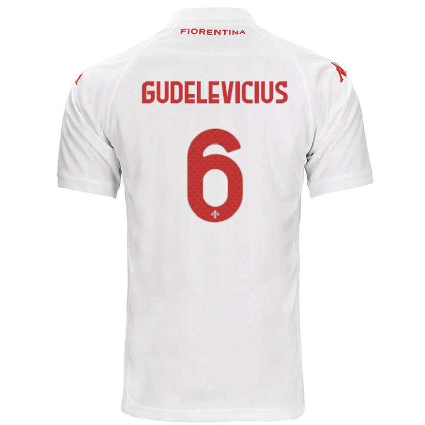 Danxen Kid Ernestas Gudelevicius #6 White Away Jersey 2024/25 T-Shirt