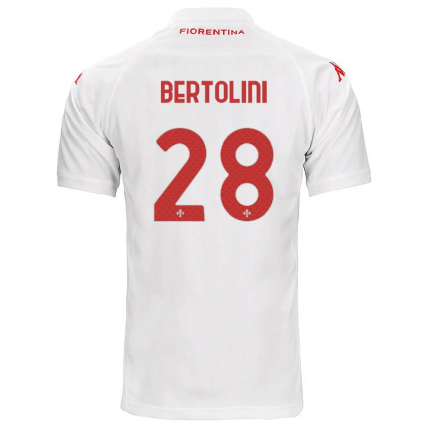 Danxen Kid Gabriele Bertolini #28 White Away Jersey 2024/25 T-Shirt