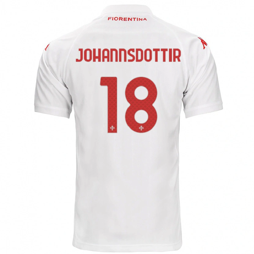 Danxen Kid Alexandra Jóhannsdóttir #18 White Away Jersey 2024/25 T-Shirt