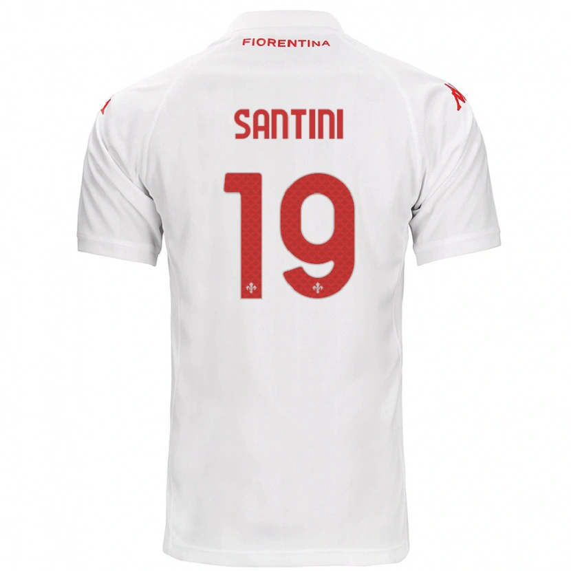 Danxen Kid Margherita Santini #19 White Away Jersey 2024/25 T-Shirt