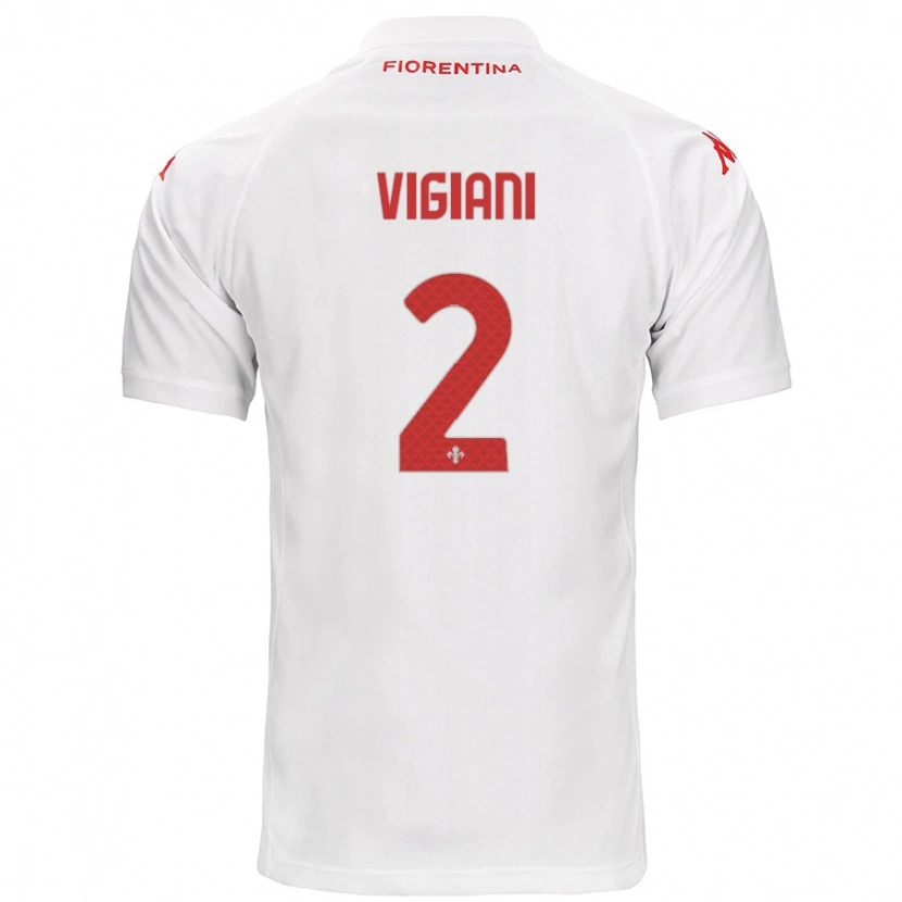 Danxen Kid Lorenzo Vigiani #2 White Away Jersey 2024/25 T-Shirt