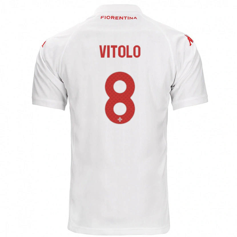 Danxen Kid Federico Vitolo #8 White Away Jersey 2024/25 T-Shirt