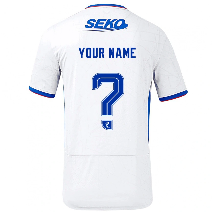 Danxen Kid Your Name #0 White Blue Away Jersey 2024/25 T-Shirt