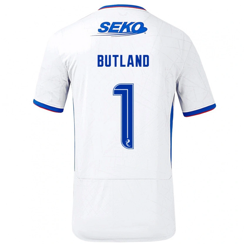 Danxen Kid Jack Butland #1 White Blue Away Jersey 2024/25 T-Shirt