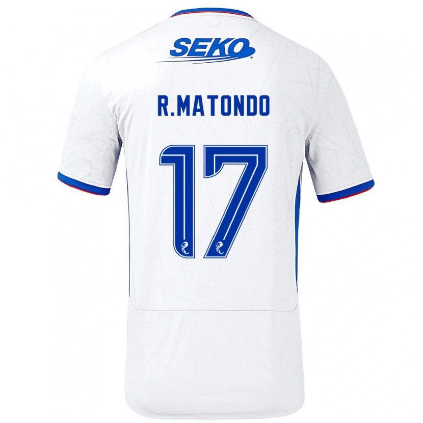 Danxen Kid Rabbi Matondo #17 White Blue Away Jersey 2024/25 T-Shirt