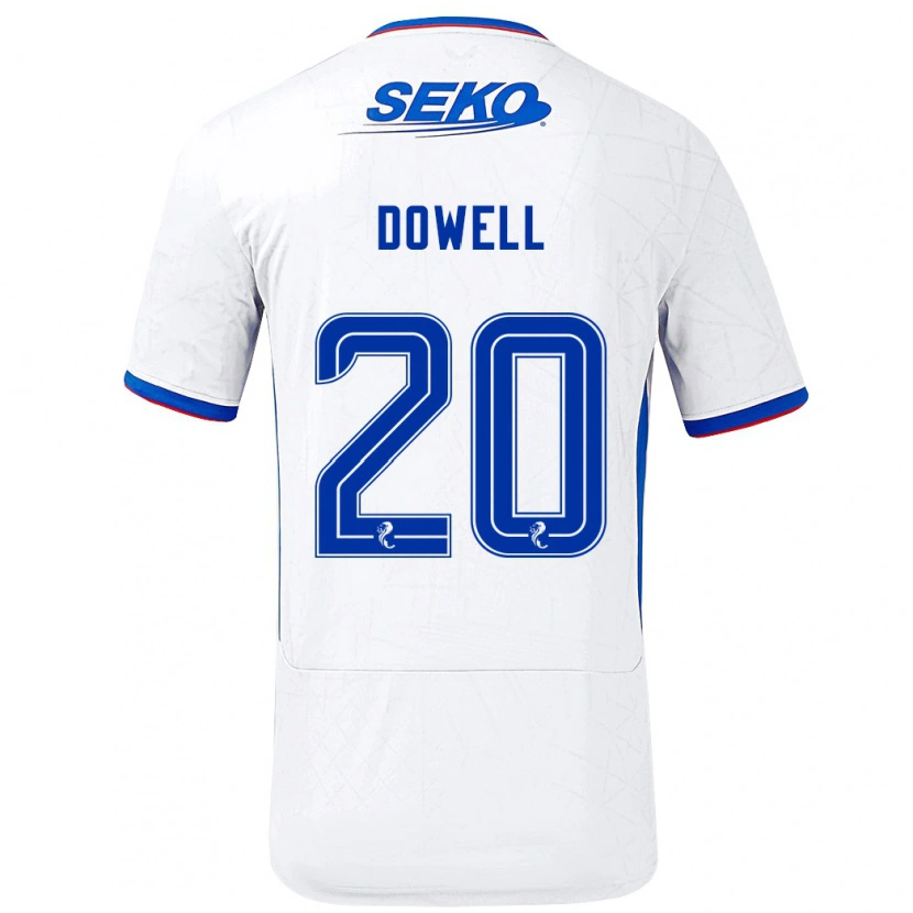 Danxen Kid Kieran Dowell #20 White Blue Away Jersey 2024/25 T-Shirt