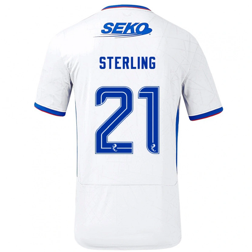 Danxen Kid Dujon Sterling #21 White Blue Away Jersey 2024/25 T-Shirt