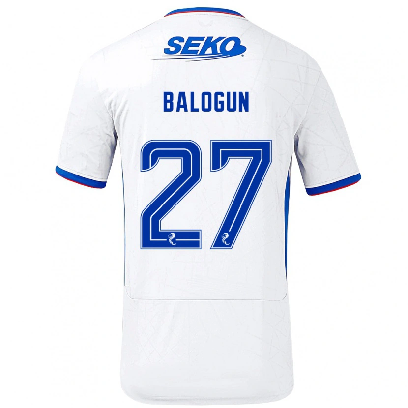 Danxen Kid Leon Balogun #27 White Blue Away Jersey 2024/25 T-Shirt