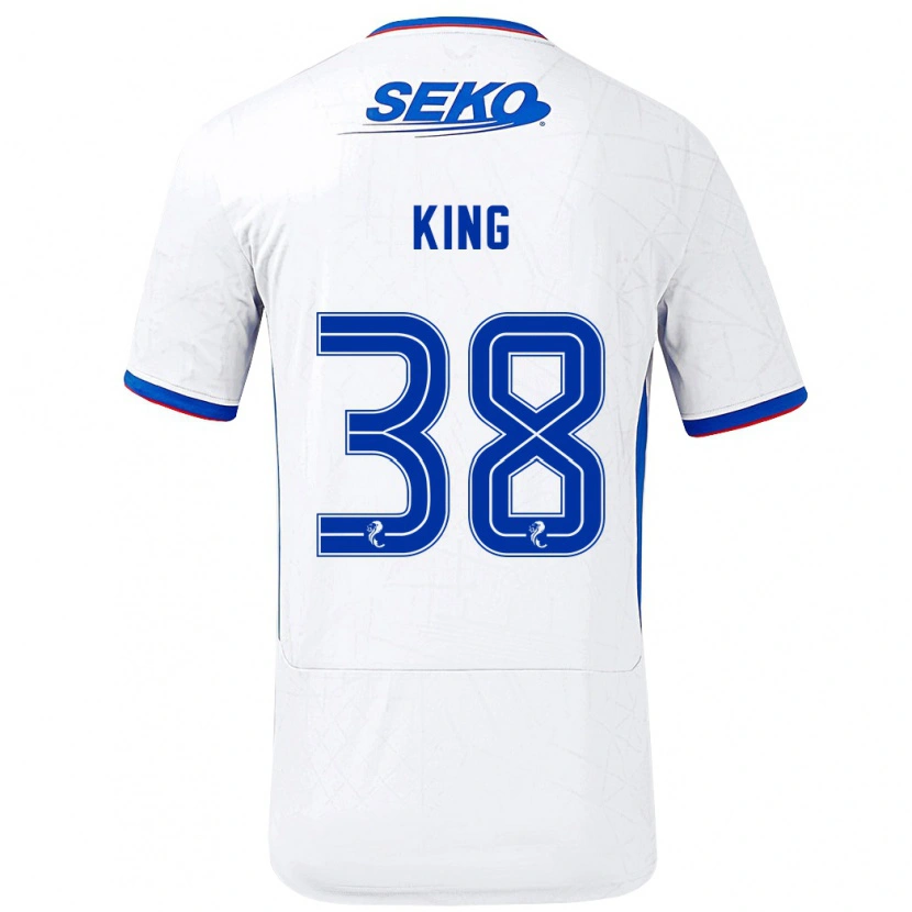 Danxen Kid Leon King #38 White Blue Away Jersey 2024/25 T-Shirt