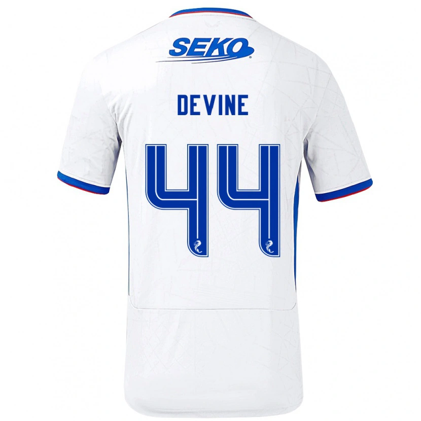 Danxen Kid Adam Devine #44 White Blue Away Jersey 2024/25 T-Shirt