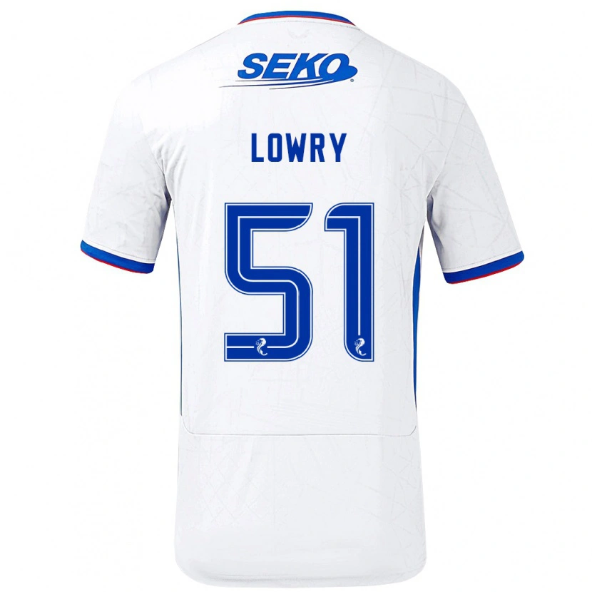 Danxen Kid Alex Lowry #51 White Blue Away Jersey 2024/25 T-Shirt