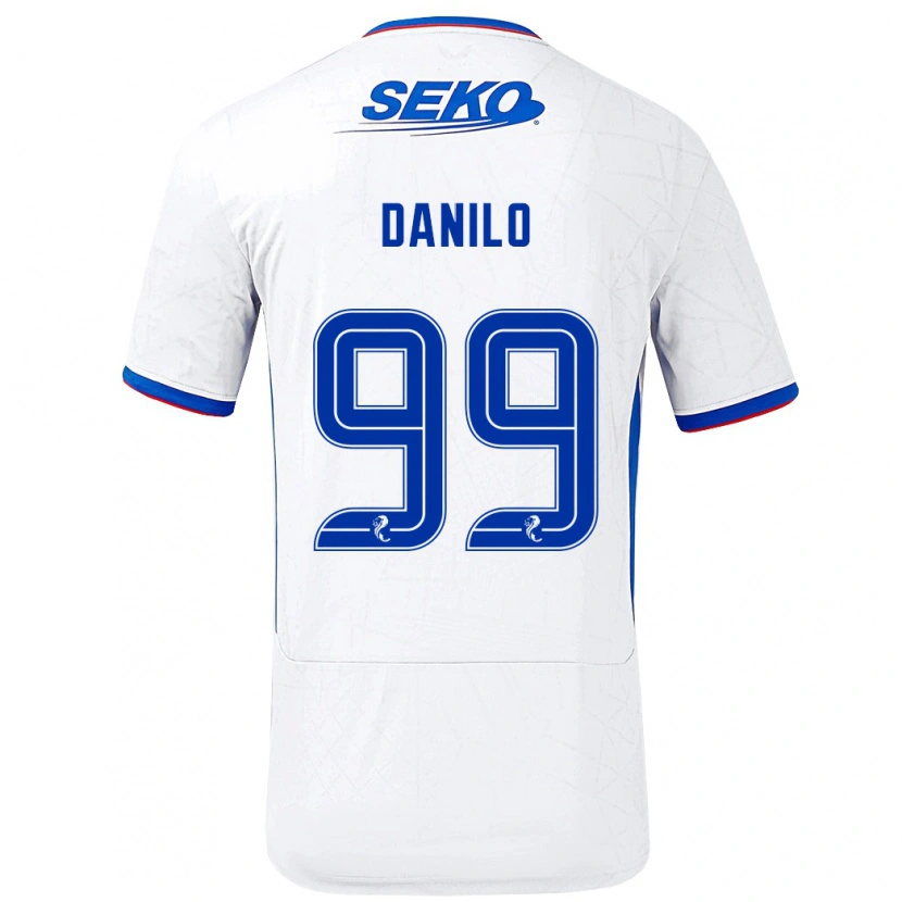 Danxen Kid Danilo #99 White Blue Away Jersey 2024/25 T-Shirt