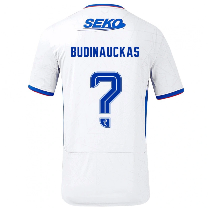 Danxen Kid Lewis Budinauckas #0 White Blue Away Jersey 2024/25 T-Shirt