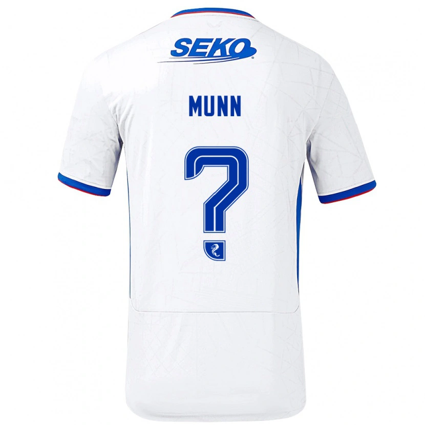 Danxen Kid Mason Munn #0 White Blue Away Jersey 2024/25 T-Shirt