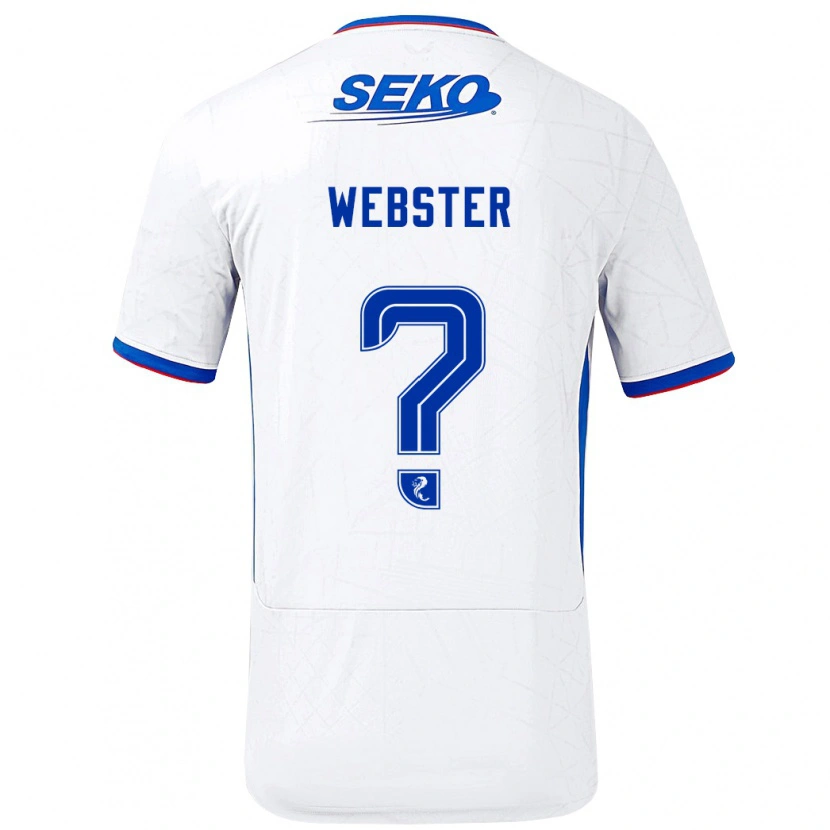 Danxen Kid Kristian Webster #0 White Blue Away Jersey 2024/25 T-Shirt