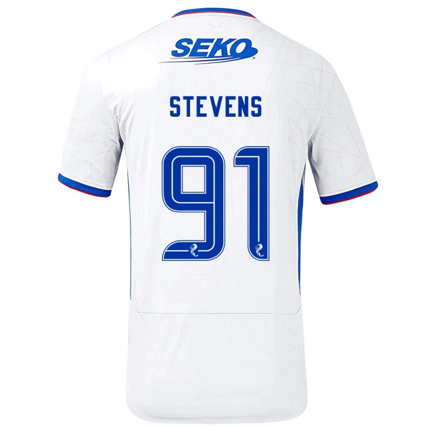 Danxen Kid Archie Stevens #91 White Blue Away Jersey 2024/25 T-Shirt