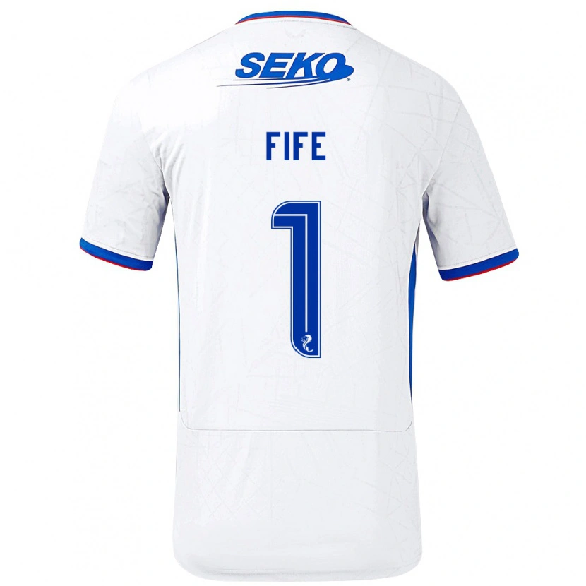 Danxen Kid Jenna Fife #1 White Blue Away Jersey 2024/25 T-Shirt