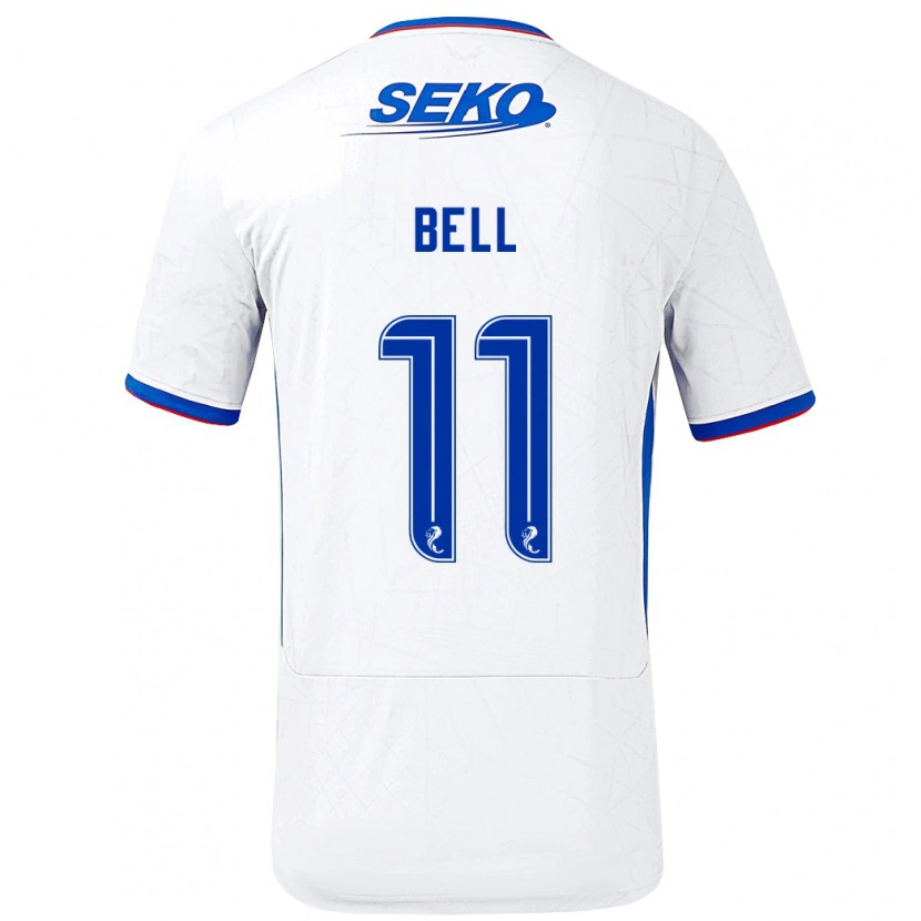 Danxen Kid Megan Bell #11 White Blue Away Jersey 2024/25 T-Shirt