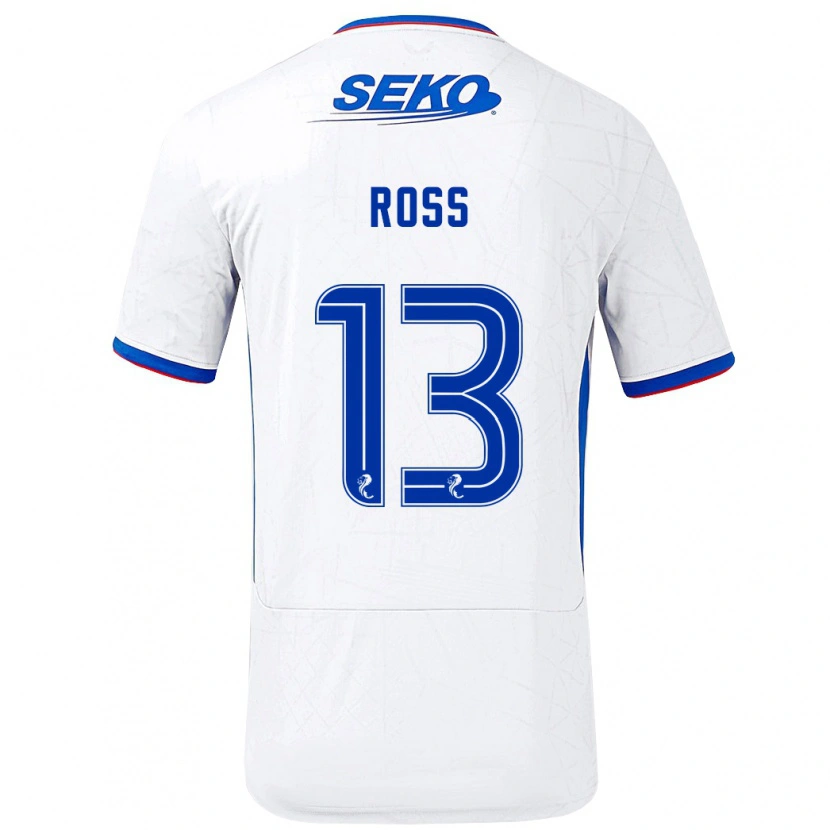 Danxen Kid Jane Ross #13 White Blue Away Jersey 2024/25 T-Shirt