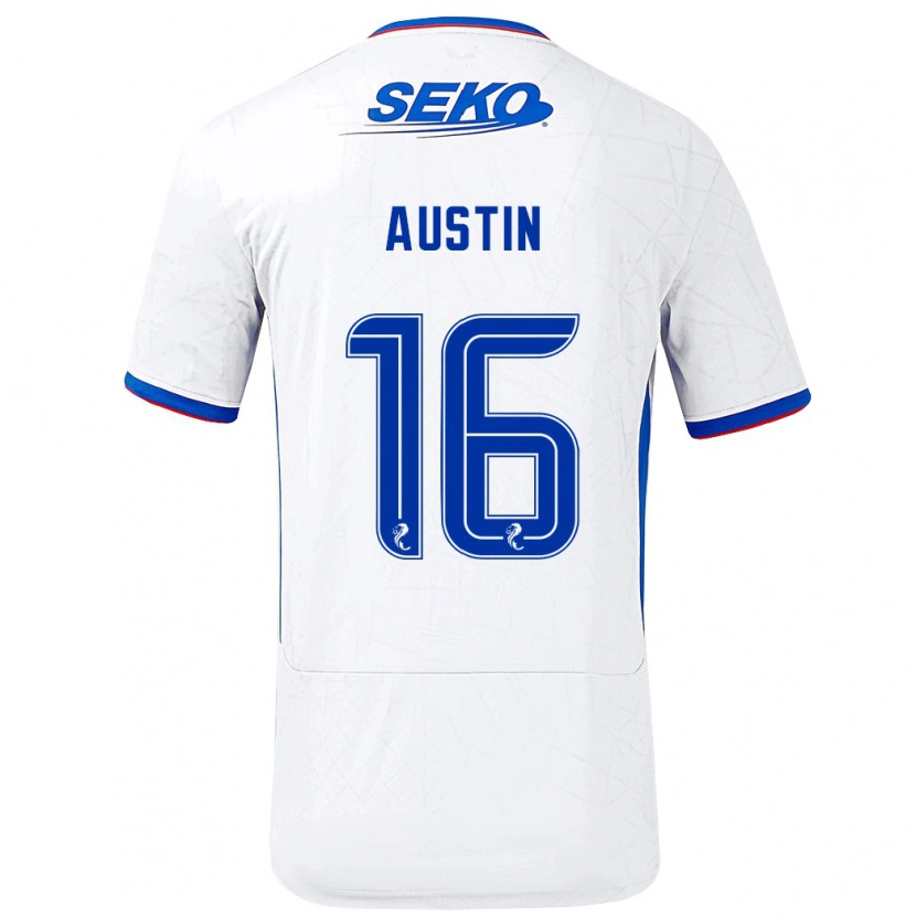 Danxen Kid Eilidh Austin #16 White Blue Away Jersey 2024/25 T-Shirt