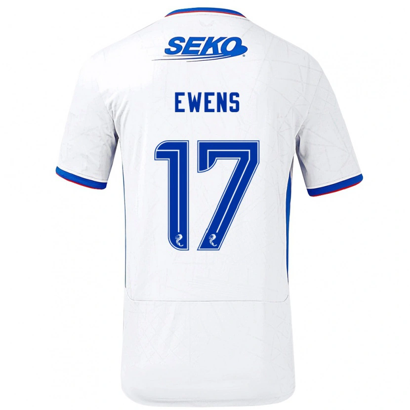 Danxen Kid Sarah Ewens #17 White Blue Away Jersey 2024/25 T-Shirt